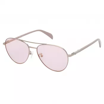 Okulary przeciwsłoneczne TOUS dla kobiet STO437-560E59 Havana Acetate Square Frame Gradient Brown Lens 56mm