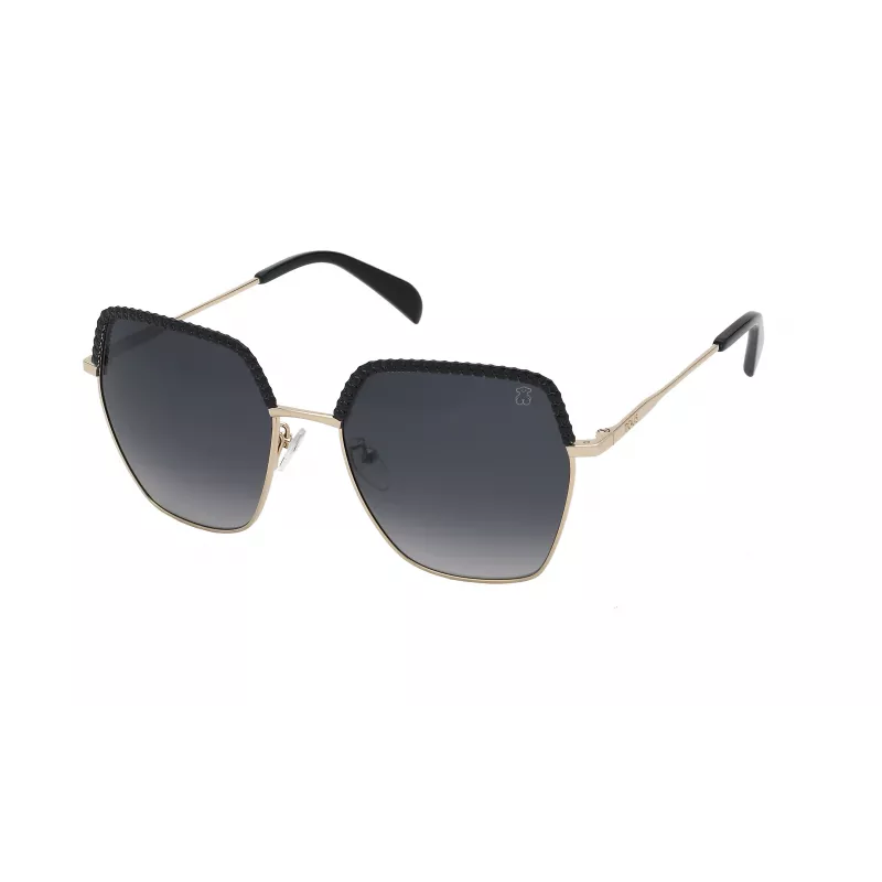 Okulary przeciwsłoneczne TOUS damskie STO455560301 - oprawka Brown Havana, soczewki brązowe gradientowe, 56 mm