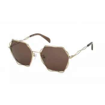 Okulary przeciwsłoneczne damskie TOUS STO445-57300K Brąz Havana Geometryczne Full Rim