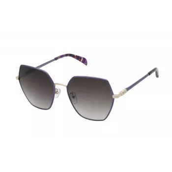 Okulary przeciwsłoneczne TOUS dla kobiet STO461-570E66 Havana Brown Acetate Full Rim Modified Square