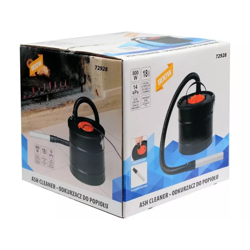TOYA 72928 odkurzacz do popiołu 1200 W 20 l stal nierdzewna