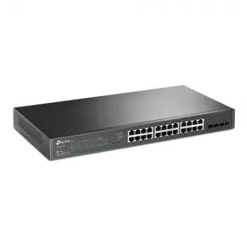 TP-Link JetStream 28-portowy Gigabit Smart PoE+ Switch z 24 portami PoE+ i 4 slotami SFP