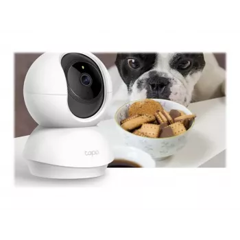 TP-Link Tapo C200 obrotowa/uchylna bezprzewodowa kamera monitorująca, 1080p Full HD, obrót 360°, uchylenie 114°, tryb nocny, dwukierunkowe audio, gniazdo microSD, współpraca z Alexa i Google Assistant, biała