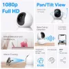 TP-Link Tapo C200C kamera Wi-Fi do monitoringu z obrotem i pochyleniem - 1080p Full HD, zakres poziomy 360°, dwukierunkowe audio, noktowizja do 9m, MicroSD do 256GB, biała