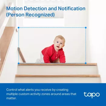 TP-Link Tapo C200C kamera Wi-Fi do monitoringu z obrotem i pochyleniem - 1080p Full HD, zakres poziomy 360°, dwukierunkowe audio, noktowizja do 9m, MicroSD do 256GB, biała