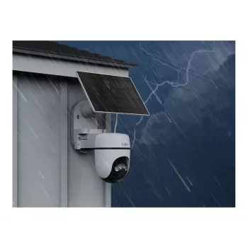 TP-Link Tapo TC90 KIT Zestaw Solarnej Kamery Obrót/Pochylenie, 2K QHD, Zewnętrzna, Bateria i Solar, IP65, Kolorowe Noktowizja, Bezprzewodowa, 1 Kamera