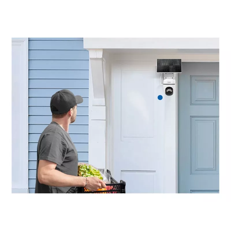 TP-Link Tapo TC90 KIT Zestaw Solarnej Kamery Obrót/Pochylenie, 2K QHD, Zewnętrzna, Bateria i Solar, IP65, Kolorowe Noktowizja, Bezprzewodowa, 1 Kamera