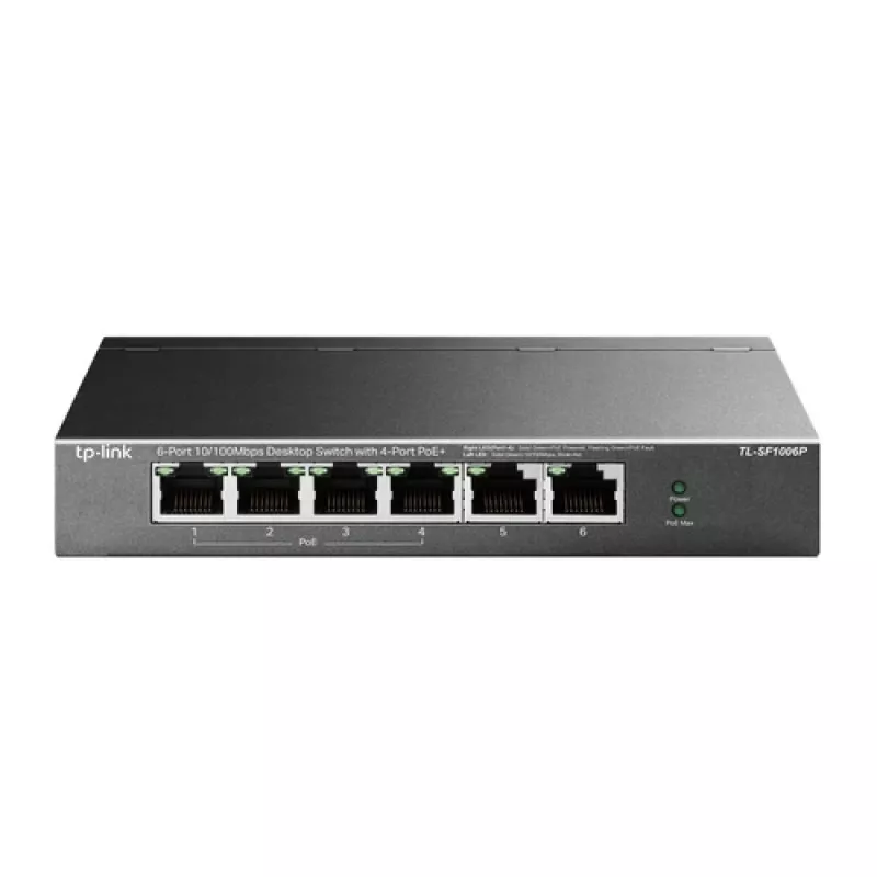 TP-LINK TL-SF1006P 6-Port 10/100 Mbps Desktop Switch z 4 portami PoE+ (67W)