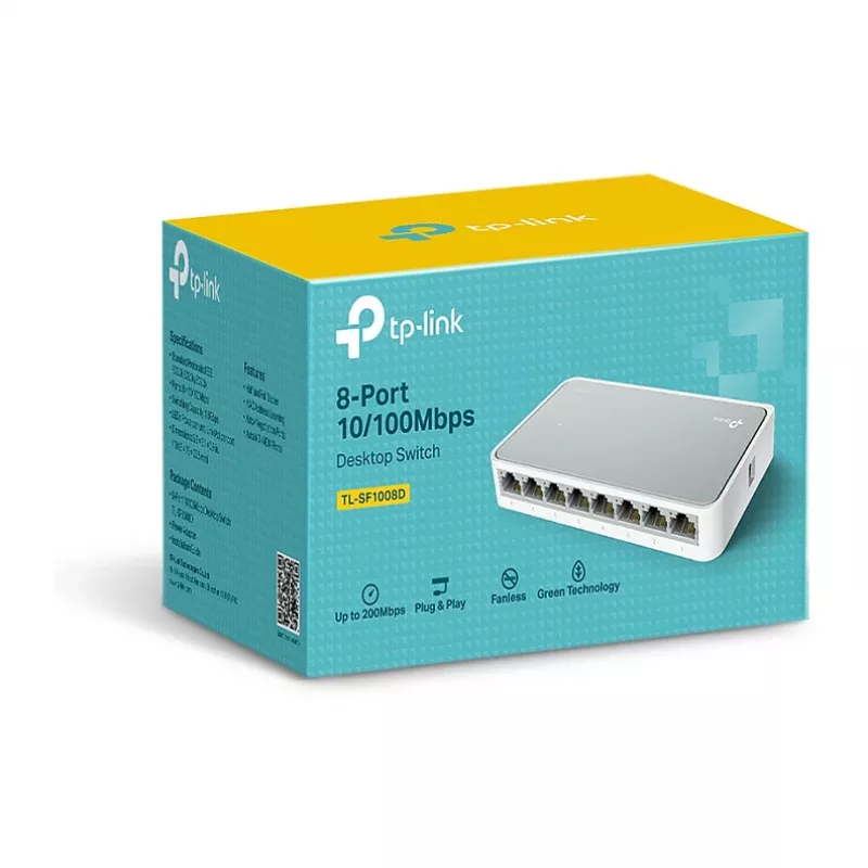 TP-Link TL-SF1008D V12.4 8-Portowy Przełącznik Biurkowy Fast Ethernet 10/100Mbps