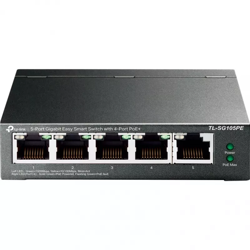 TP-Link TL-SG105PE Easy Smart Gigabit Switch z 4 portami PoE+