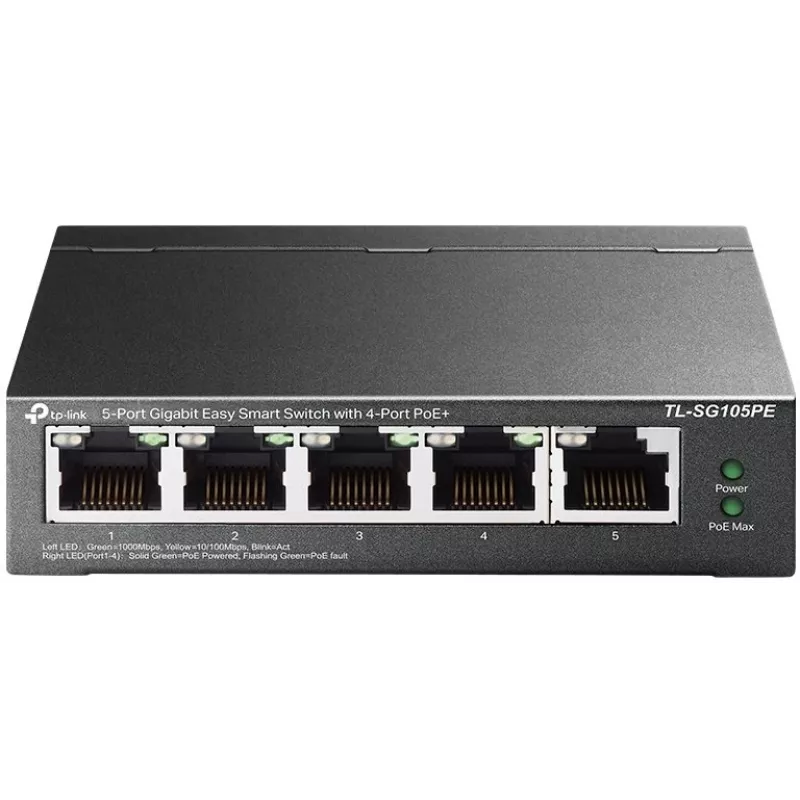TP-Link TL-SG105PE Easy Smart Gigabit Switch z 4 portami PoE+