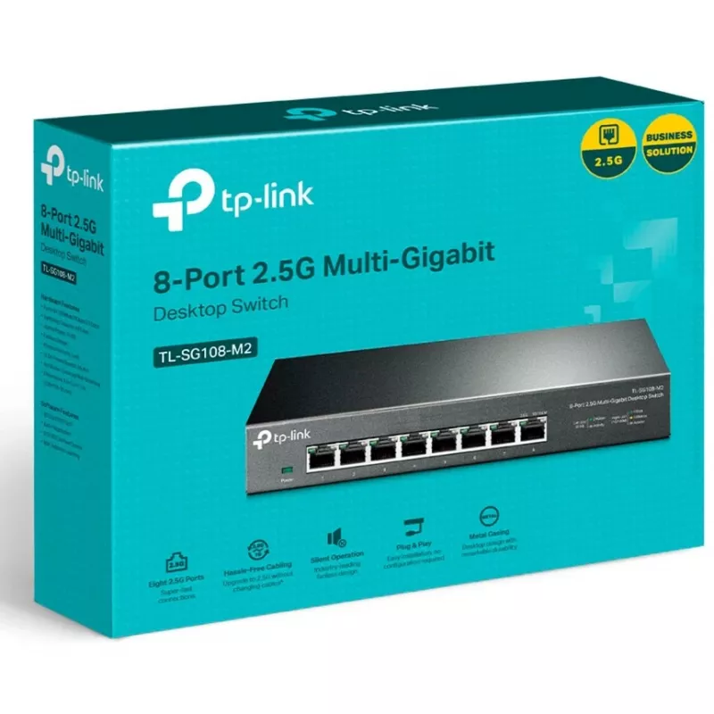 TP-Link TL-SG108-M2 V3.0 8-portowy przełącznik niezarządzalny 2.5G Multi-Gigabit