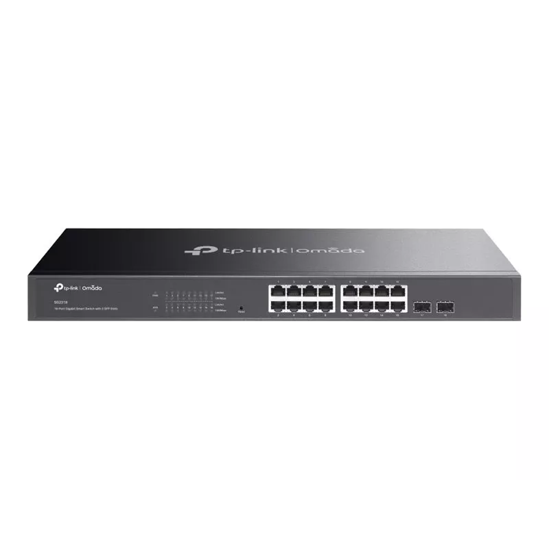 TP-LINK TL-SG2218 16-Port Gigabit L2+ Managed Switch z 2 gniazdami SFP, 150W PoE+