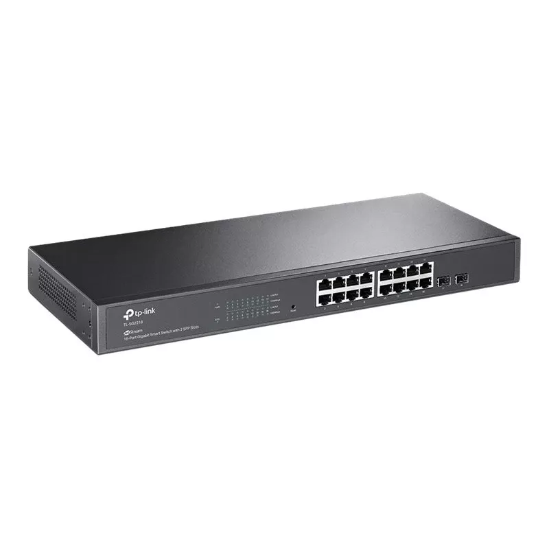 TP-LINK TL-SG2218 16-Port Gigabit L2+ Managed Switch z 2 gniazdami SFP, 150W PoE+