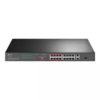 TP-Link TL-SL1218P 18-portowy przełącznik Fast Ethernet PoE+ z 2 portami Gigabit i 1 SFP