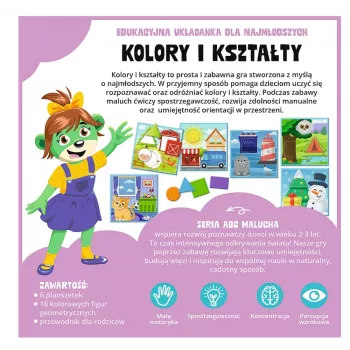 TREFL GRY Gra edukacyjna Kolory i kształty ABC dla maluchów Treflik Family Trefl 02904