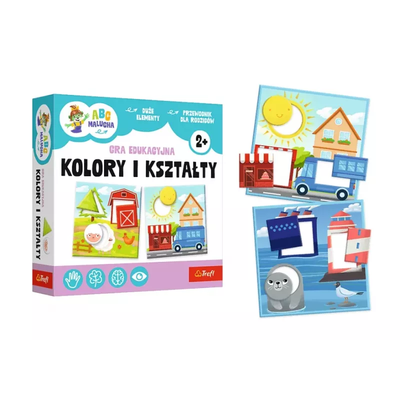 TREFL GRY Gra edukacyjna Kolory i kształty ABC dla maluchów Treflik Family Trefl 02904