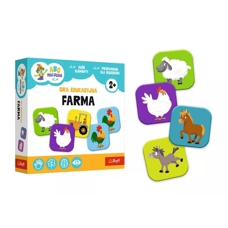TREFL GRY Gra edukacyjna Farm ABC dla maluchów Treflik Family Trefl 02909