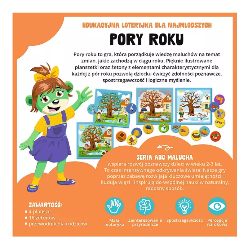 TREFL GRY Gra edukacyjna Pory roku ABC dla maluchów Rodzina Treflików Trefl 02906
