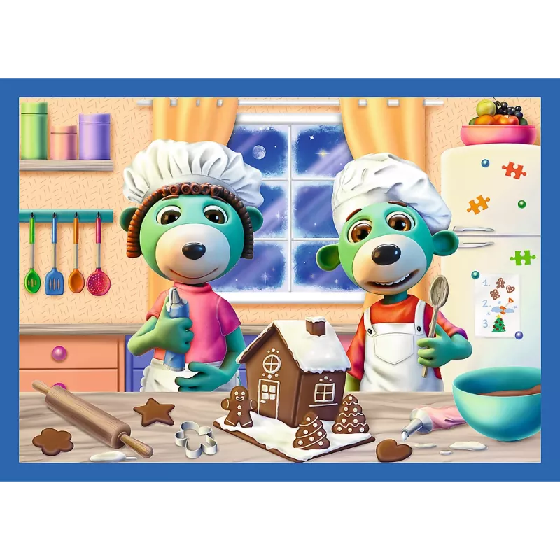 TREFL PUZZLE 4-in-1 Puzzle – It's Snowing at the Trefliks' – Trefl 34657