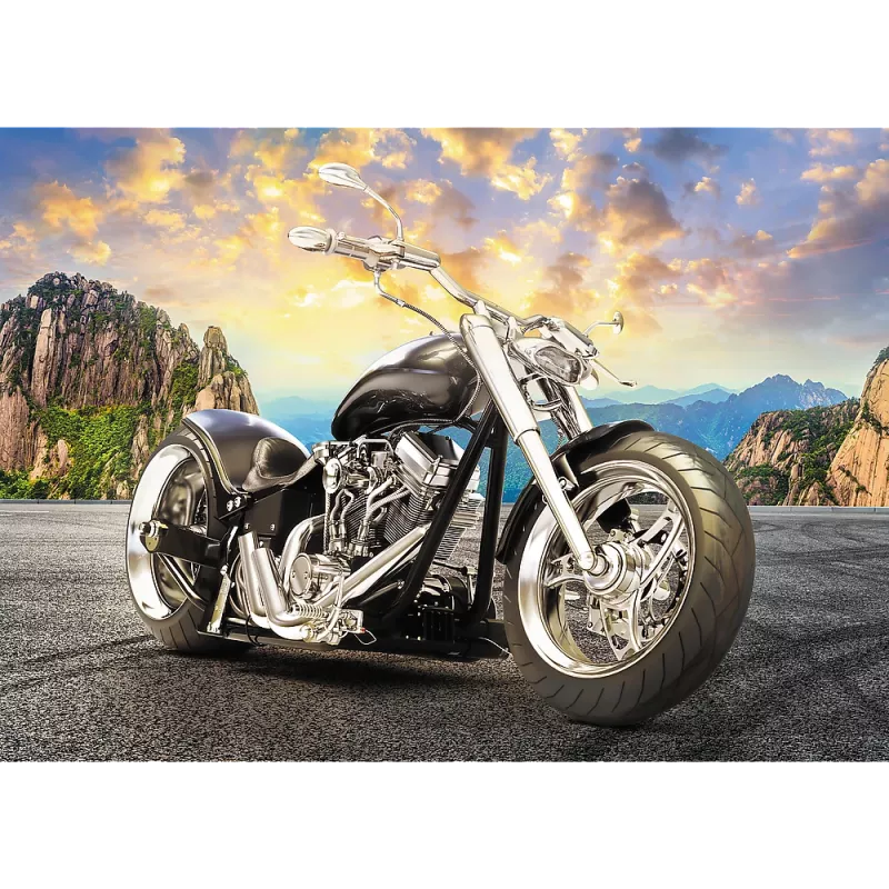TREFL Puzzle 500 elementów Czarny Motocykl