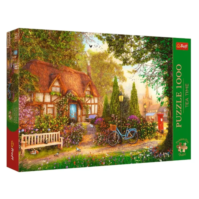 TREFL PUZZLE Puzzle - 1000 elementów Premium Plus – Tea Time: Thatched Cottage - Trefl 10803