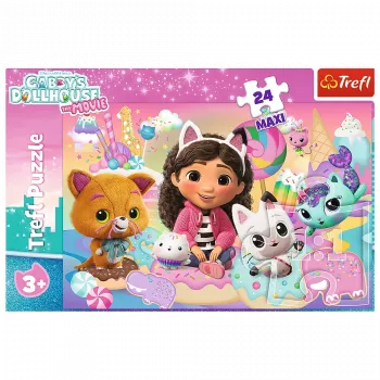 TREFL PUZZLE Puzzle – 24 Maxi – Gabby's Cat World – Trefl 14381