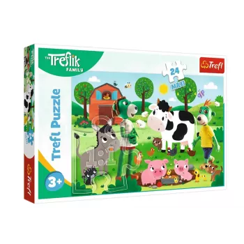 TREFL PUZZLE Puzzle 24 Maxi Treflik Family Trefliki na Wsi Trefl 14361