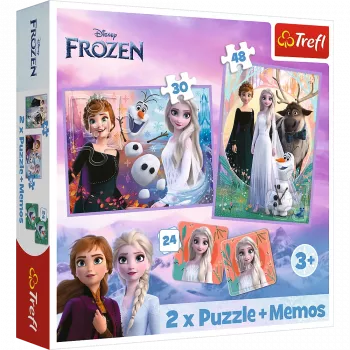 TREFL PUZZLE Puzzle - 2w1 + Memos Księżniczki w swojej krainie - Disney Kraina Lodu 2 93335