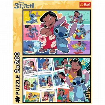 TREFL PUZZLE Puzzle - 2x200 - Stitch's Merry Life - Disney Lilo and Stitch 13334