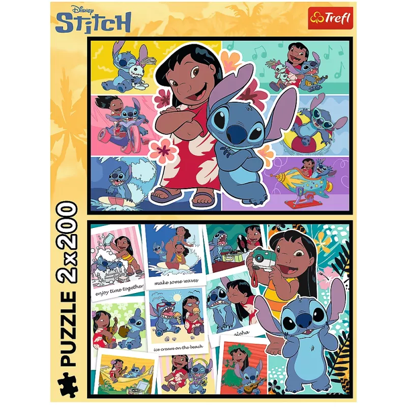 TREFL PUZZLE Puzzle - 2x200 - Stitch's Merry Life - Disney Lilo and Stitch 13334