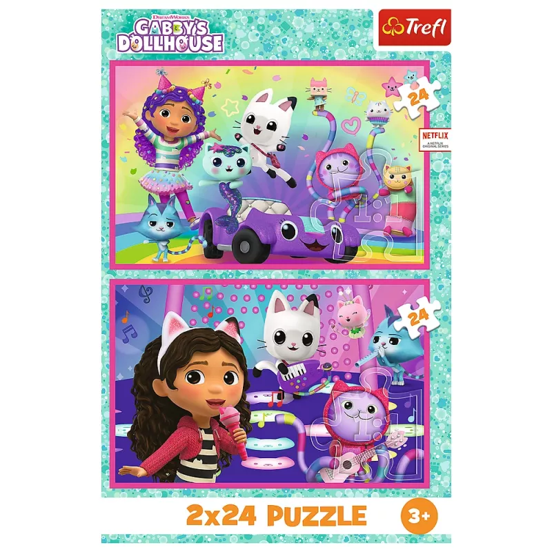 TREFL PUZZLE Puzzle - 2x24 - Fun with Gabby - Universal Gabbys Dollhouse Trefl 34433