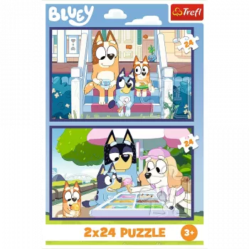TREFL PUZZLE Puzzle 2x24 Funny Bluey BBC Bluey Trefl 34446