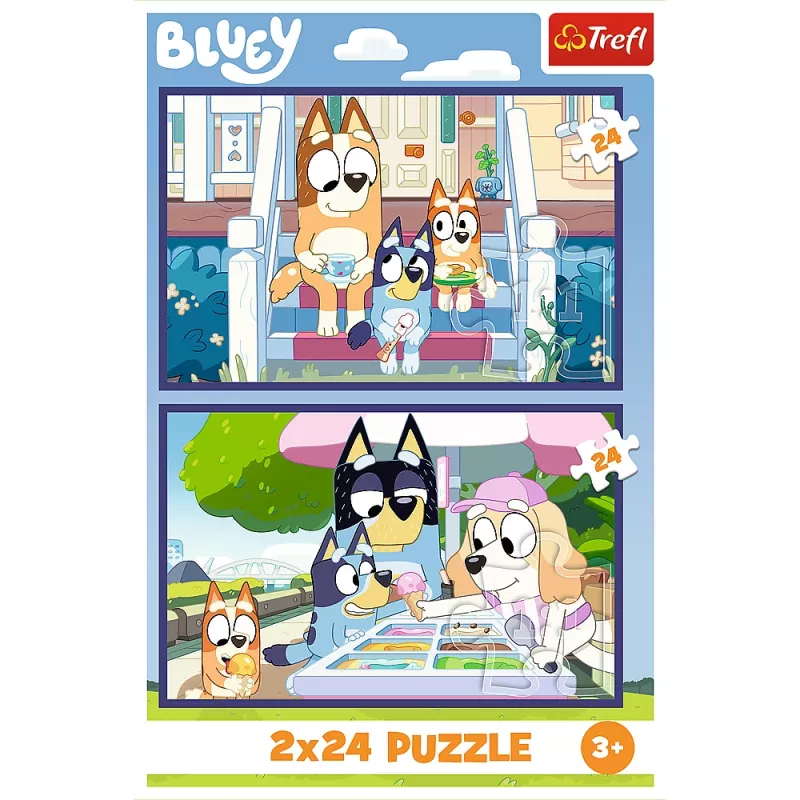 TREFL PUZZLE Puzzle 2x24 Funny Bluey BBC Bluey Trefl 34446