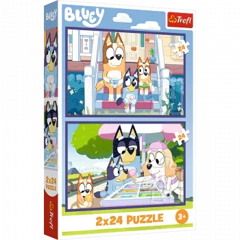 TREFL PUZZLE Puzzle 2x24 Funny Bluey BBC Bluey Trefl 34446