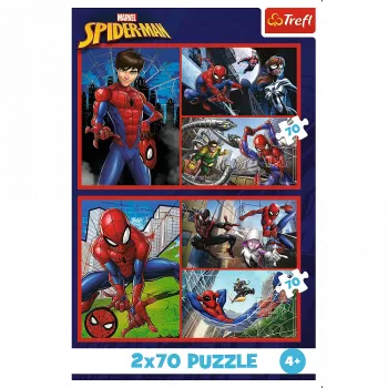 TREFL PUZZLE Puzzle - 2x70 - Spider Stories - Disney Marvel Spiderman Trefl 34443