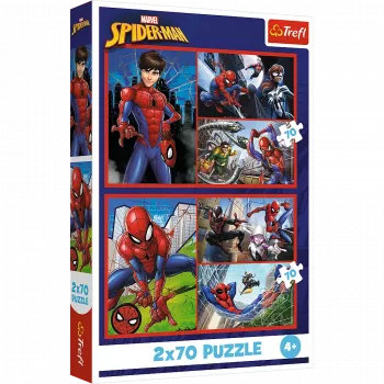 TREFL PUZZLE Puzzle - 2x70 - Spider Stories - Disney Marvel Spiderman Trefl 34443