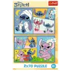 TREFL PUZZLE Puzzle 2x70 There's no boredom with Stitch Disney Lilo Stitch Trefl 34444