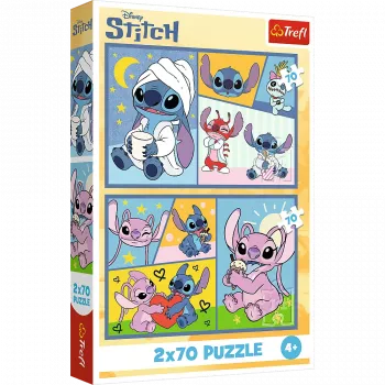 TREFL PUZZLE Puzzle 2x70 There's no boredom with Stitch Disney Lilo Stitch Trefl 34444