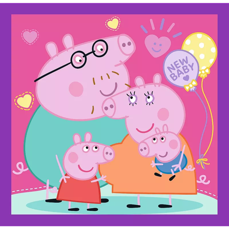 TREFL PUZZLE Puzzle - 3 w 1 - Nawyki Świnki Peppy Trefl 34893