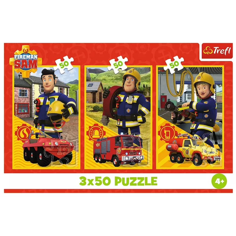 TREFL PUZZLE Puzzle - 3x50 - Fireman Sam Fire Station Crew