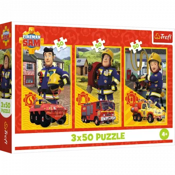 TREFL PUZZLE Puzzle - 3x50 - Fireman Sam Fire Station Crew