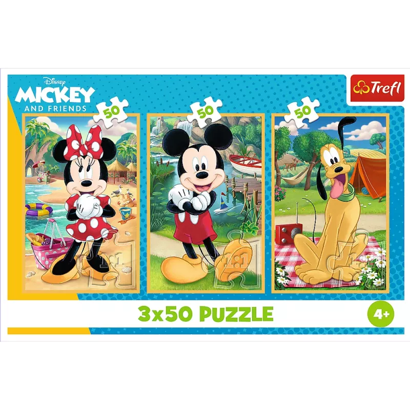 TREFL PUZZLE Puzzle - 3x50 - Myszy na wakacjach Disney Trefl 34881