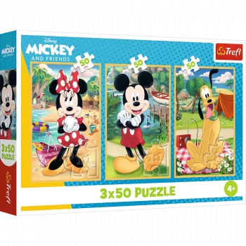 TREFL PUZZLE Puzzle - 3x50 - Myszy na wakacjach Disney Trefl 34881