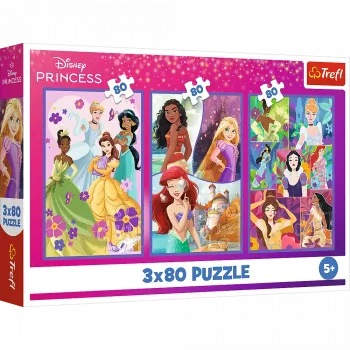 TREFL PUZZLE Puzzle - 3x80 - Princess friends - Disney Princess Trefl 34884