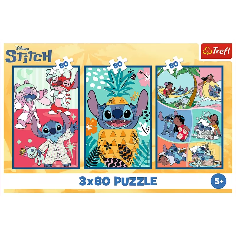 TREFL PUZZLE Puzzle - 3x80 - Stitch World Trefl 34885