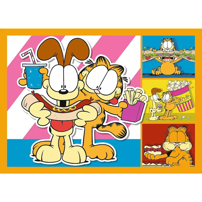 TREFL PUZZLE Puzzle 4w1 – Garfield Loves Lasagna – Trefl 34673