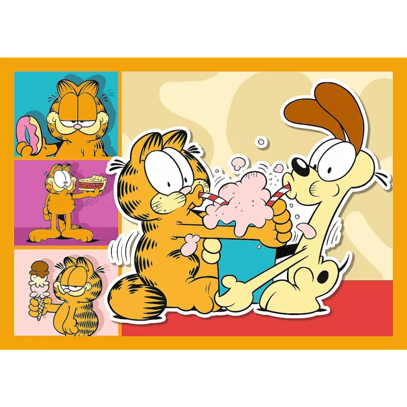TREFL PUZZLE Puzzle 4w1 – Garfield Loves Lasagna – Trefl 34673