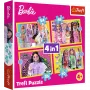 TREFL PUZZLE Puzzle - 4 w 1 - Happy World of Barbie Trefl 34626