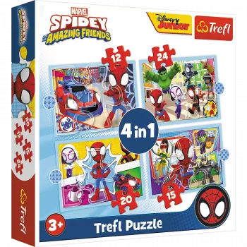 TREFL PUZZLE Puzzle - 4w1 (12, 15, 20, 24) - Ekipa Spidaya 34611